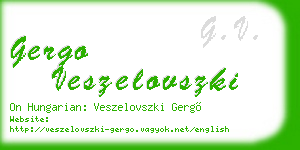 gergo veszelovszki business card